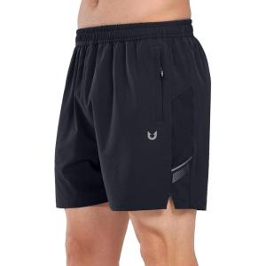 imageNORTHYARD Mens Athletic Running Shorts 5quot Quick Dry Lightweight with Zip Pockets Gym Workout ActiveBlack