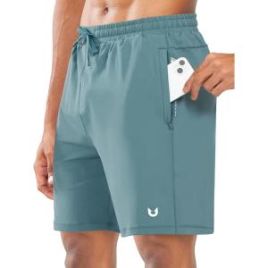 imageNORTHYARD Mens Athletic Running Shorts with Zip Pockets Workout Lightweight Sports Hiking Tennis Gym 7quot Quick Dry ShortsMelanite