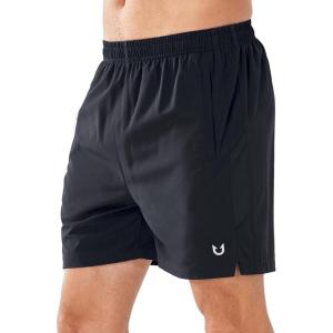 imageNORTHYARD Mens Running Athletic Shorts 5 Workout Gym Tennis Short Quick Dry Lightweight Active Sports BasketballBlack