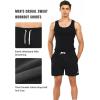 imageNORTHYARD Mens Athletic Running Cotton ShortsLounge Sweat Shorts with Zipper Pockets for WorkoutBlack