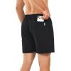 imageNORTHYARD Mens Athletic Running Cotton ShortsLounge Sweat Shorts with Zipper Pockets for WorkoutBlack
