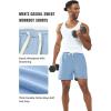 imageNORTHYARD Mens Athletic Running Cotton ShortsLounge Sweat Shorts with Zipper Pockets for WorkoutBluebell