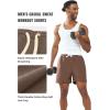 imageNORTHYARD Mens Athletic Running Cotton ShortsLounge Sweat Shorts with Zipper Pockets for WorkoutCoffee