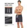 imageNORTHYARD Mens Athletic Running Cotton ShortsLounge Sweat Shorts with Zipper Pockets for WorkoutDarkgrey