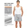imageNORTHYARD Mens Athletic Running Cotton ShortsLounge Sweat Shorts with Zipper Pockets for WorkoutLight Heather