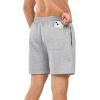 imageNORTHYARD Mens Athletic Running Cotton ShortsLounge Sweat Shorts with Zipper Pockets for WorkoutLight Heather