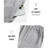 imageNORTHYARD Mens Athletic Running Cotton ShortsLounge Sweat Shorts with Zipper Pockets for WorkoutLight Heather