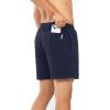 imageNORTHYARD Mens Athletic Running Cotton ShortsLounge Sweat Shorts with Zipper Pockets for WorkoutNavy