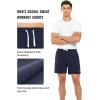 imageNORTHYARD Mens Athletic Running Cotton ShortsLounge Sweat Shorts with Zipper Pockets for WorkoutNavy
