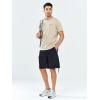 imageNORTHYARD Mens Casual Twill Cotton Cargo Shorts with Elastic Waist and 6 Pockets Work Cargo Shorts for MenBlack