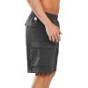 imageNORTHYARD Mens Casual Twill Cotton Cargo Shorts with Elastic Waist and 6 Pockets Work Cargo Shorts for MenDarkgrey