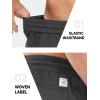 imageNORTHYARD Mens Casual Twill Cotton Cargo Shorts with Elastic Waist and 6 Pockets Work Cargo Shorts for MenDarkgrey