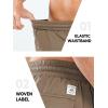 imageNORTHYARD Mens Casual Twill Cotton Cargo Shorts with Elastic Waist and 6 Pockets Work Cargo Shorts for MenDeepkhaki