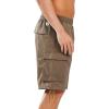 imageNORTHYARD Mens Casual Twill Cotton Cargo Shorts with Elastic Waist and 6 Pockets Work Cargo Shorts for MenDeepkhaki