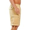 imageNORTHYARD Mens Casual Twill Cotton Cargo Shorts with Elastic Waist and 6 Pockets Work Cargo Shorts for MenLightkhaki