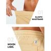 imageNORTHYARD Mens Casual Twill Cotton Cargo Shorts with Elastic Waist and 6 Pockets Work Cargo Shorts for MenLightkhaki