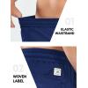 imageNORTHYARD Mens Casual Twill Cotton Cargo Shorts with Elastic Waist and 6 Pockets Work Cargo Shorts for MenNavy