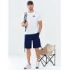 imageNORTHYARD Mens Casual Twill Cotton Cargo Shorts with Elastic Waist and 6 Pockets Work Cargo Shorts for MenNavy