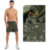 imageNORTHYARD Mens 5 Inch Inseam Running Gym Shorts Quick Dry Athletic Shorts for Men Active Workout Sport with Zip PocketsArmygreen