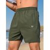 imageNORTHYARD Mens 5 Inch Inseam Running Gym Shorts Quick Dry Athletic Shorts for Men Active Workout Sport with Zip PocketsArmygreen
