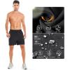 imageNORTHYARD Mens 5 Inch Inseam Running Gym Shorts Quick Dry Athletic Shorts for Men Active Workout Sport with Zip PocketsBlack