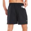 imageNORTHYARD Mens 5 Inch Inseam Running Gym Shorts Quick Dry Athletic Shorts for Men Active Workout Sport with Zip PocketsBlack