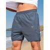 imageNORTHYARD Mens 5 Inch Inseam Running Gym Shorts Quick Dry Athletic Shorts for Men Active Workout Sport with Zip PocketsCoolgrey