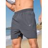 imageNORTHYARD Mens 5 Inch Inseam Running Gym Shorts Quick Dry Athletic Shorts for Men Active Workout Sport with Zip PocketsDarkgrey