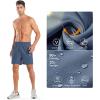 imageNORTHYARD Mens 5 Inch Inseam Running Gym Shorts Quick Dry Athletic Shorts for Men Active Workout Sport with Zip PocketsFederalblue