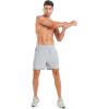 imageNORTHYARD Mens 5 Inch Inseam Running Gym Shorts Quick Dry Athletic Shorts for Men Active Workout Sport with Zip PocketsLightgrey
