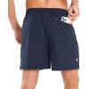 imageNORTHYARD Mens 5 Inch Inseam Running Gym Shorts Quick Dry Athletic Shorts for Men Active Workout Sport with Zip PocketsNavy