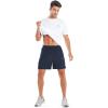 imageNORTHYARD Mens 5 Inch Inseam Running Gym Shorts Quick Dry Athletic Shorts for Men Active Workout Sport with Zip PocketsNavy
