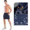 imageNORTHYARD Mens 5 Inch Inseam Running Gym Shorts Quick Dry Athletic Shorts for Men Active Workout Sport with Zip PocketsNavy