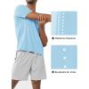 imageNORTHYARD Mens Athletic Running TShirtsWorkout Breathable ShortSleeve Sports Gym TeeSkyblue
