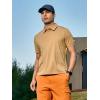 imageNORTHYARD Mens Polo Shirts Short Sleeve Golf Shirt Quick Dry Moisture Wicking Collared Polos Casual Work Tee TopLightkhaki