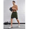imageNORTHYARD Mens Workout Shorts 2 in 1 with Zipper Pockets Gym Running Athletic Shorts for MenArmygreen