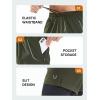 imageNORTHYARD Mens Workout Shorts 2 in 1 with Zipper Pockets Gym Running Athletic Shorts for MenArmygreen