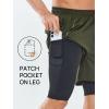 imageNORTHYARD Mens Workout Shorts 2 in 1 with Zipper Pockets Gym Running Athletic Shorts for MenArmygreen