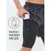 imageNORTHYARD Mens Workout Shorts 2 in 1 with Zipper Pockets Gym Running Athletic Shorts for MenCamoblack