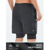 imageNORTHYARD Mens Workout Shorts 2 in 1 with Zipper Pockets Gym Running Athletic Shorts for MenDarkgrey
