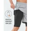 imageNORTHYARD Mens Workout Shorts 2 in 1 with Zipper Pockets Gym Running Athletic Shorts for MenLightgrey