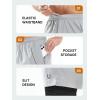 imageNORTHYARD Mens Workout Shorts 2 in 1 with Zipper Pockets Gym Running Athletic Shorts for MenLightgrey