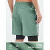 imageNORTHYARD Mens Workout Shorts 2 in 1 with Zipper Pockets Gym Running Athletic Shorts for MenLodenfrost