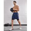 imageNORTHYARD Mens Workout Shorts 2 in 1 with Zipper Pockets Gym Running Athletic Shorts for MenNavy
