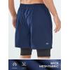 imageNORTHYARD Mens Workout Shorts 2 in 1 with Zipper Pockets Gym Running Athletic Shorts for MenNavy
