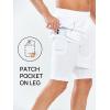 imageNORTHYARD Mens Workout Shorts 2 in 1 with Zipper Pockets Gym Running Athletic Shorts for MenWhite