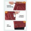 imageNORTHYARD Mens Workout Shorts 2 in 1 with Zipper Pockets Gym Running Athletic Shorts for MenWine