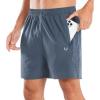 imageNORTHYARD Mens 5 Inch Inseam Running Gym Shorts Quick Dry Athletic Shorts for Men Active Workout Sport with Zip PocketsCoolgrey