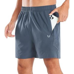imageNORTHYARD Mens 5 Inch Inseam Running Gym Shorts Quick Dry Athletic Shorts for Men Active Workout Sport with Zip PocketsCoolgrey