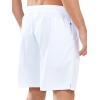 imageNORTHYARD Mens Athletic Gym Shorts 7 Quick Dry Running Workout Basketball Shorts Tennis Lightweight MeshWhite